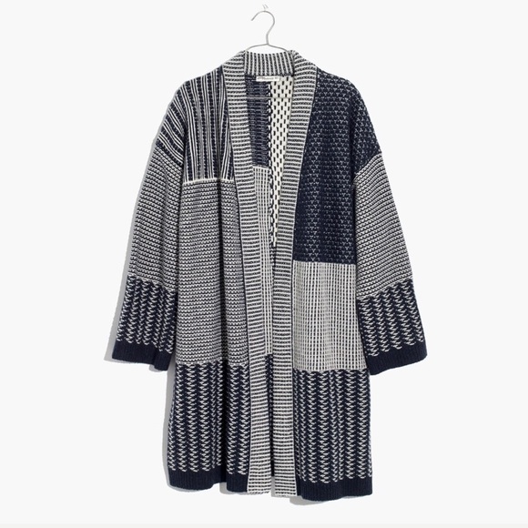 Madewell Sweaters - NWT MADEWELL Collage Patch Cardigan Kimono